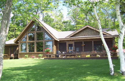 Cabins on Indian River Custom Log Homes  Indian River  Michigan